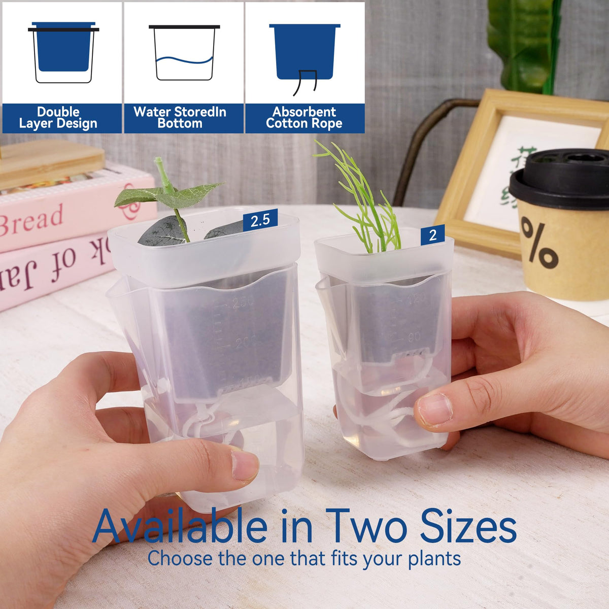 Sunanday side watering mini pot enables convenient refill without moving plants