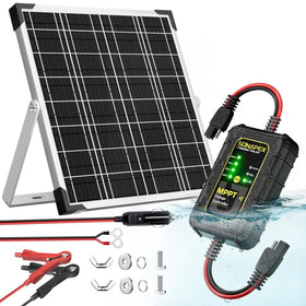 SUNAPEX 12V solar charger panel for outdoor charging on the go.