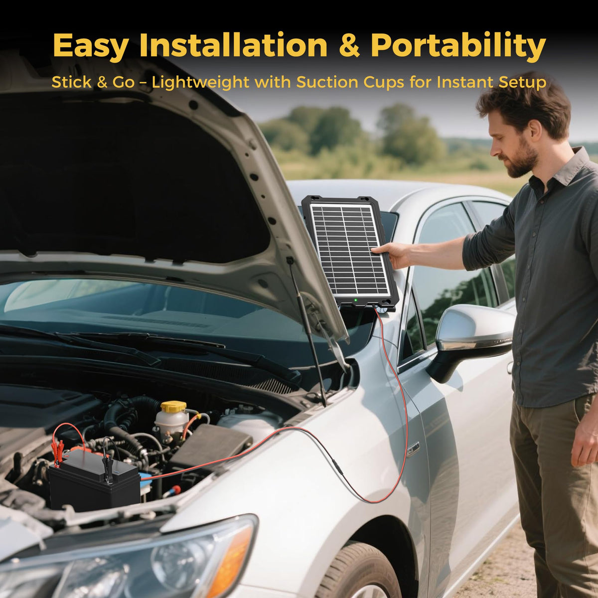 SUNAPEX car window suction mount enables fast, temporary setup
