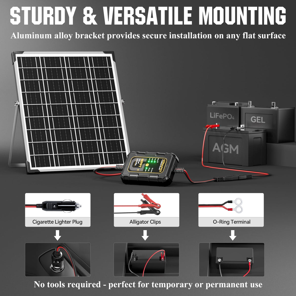SUNAPEX connector and cable kit simplifies easy installation.