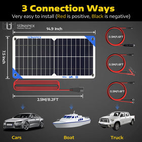 SUNAPEX multi-vehicle battery maintainer with warranty support