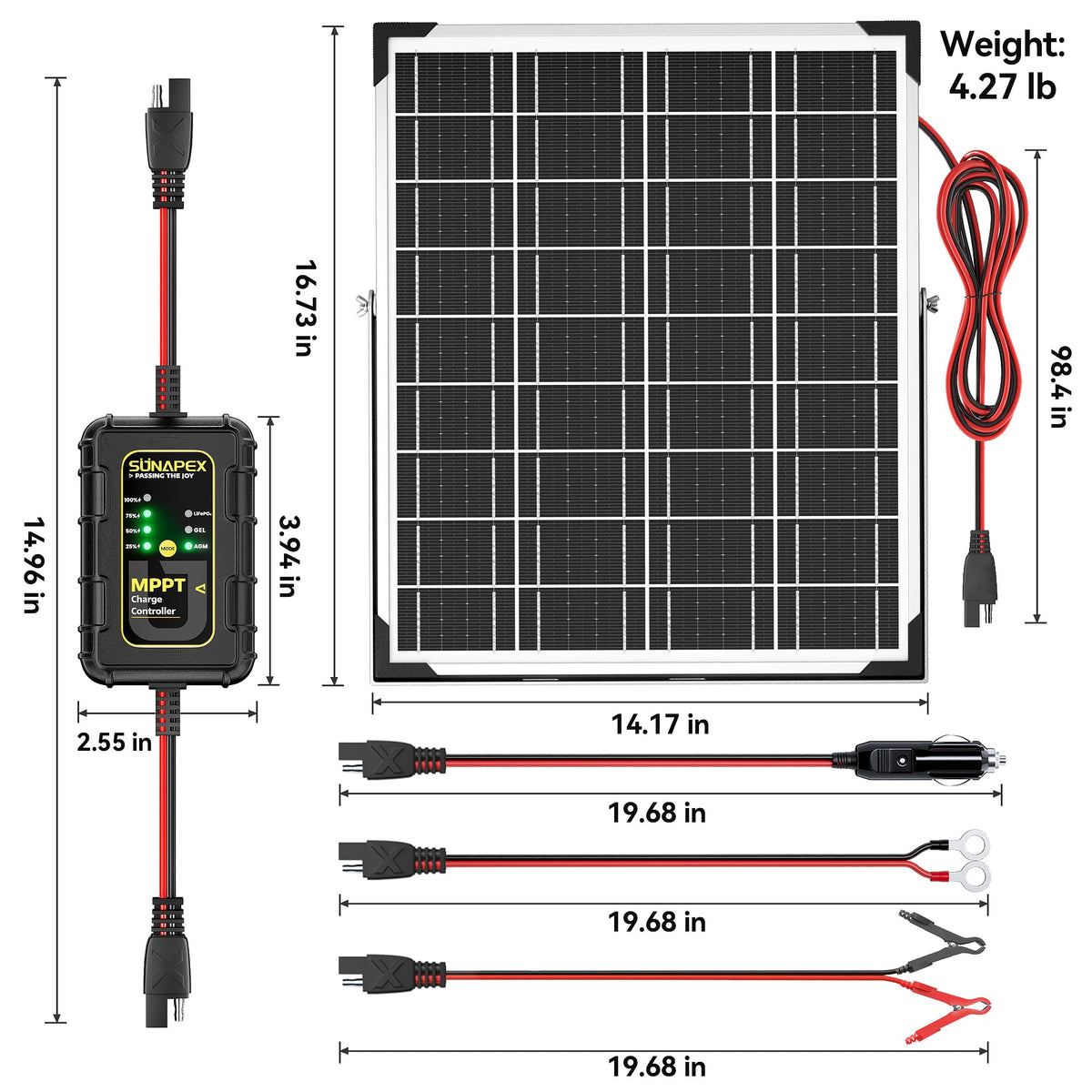 SUNAPEX RV and trailer charging system ensures reliable trips.