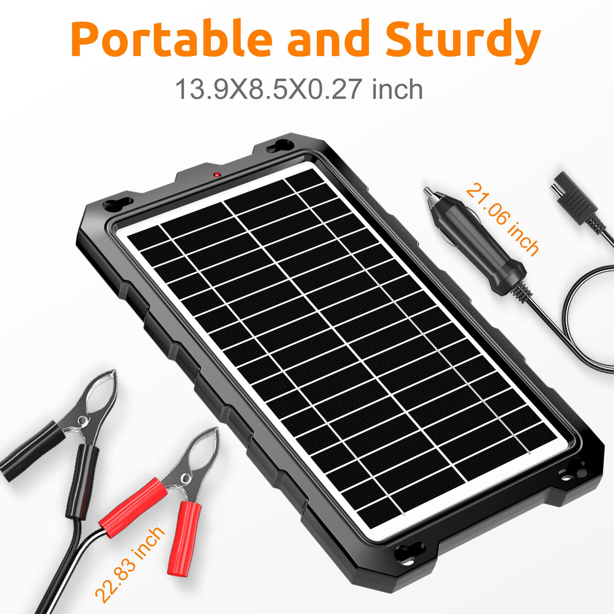 SUNAPEX two status indicators show charging progress clearly