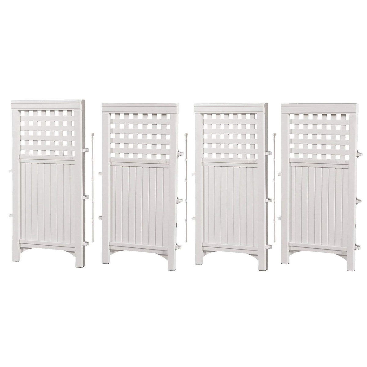Suncast 4-panel outdoor screen enclosure demonstrates versatile privacy for patios.