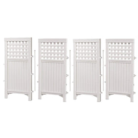 Suncast 4-panel outdoor screen enclosure demonstrates versatile privacy for patios.