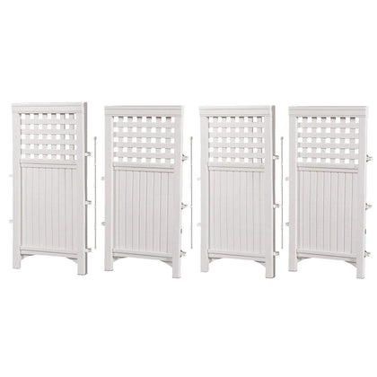 Suncast 4-panel outdoor screen enclosure demonstrates versatile privacy for patios.
