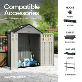 Suncast Everett weatherproof resin panels resist rain and sun