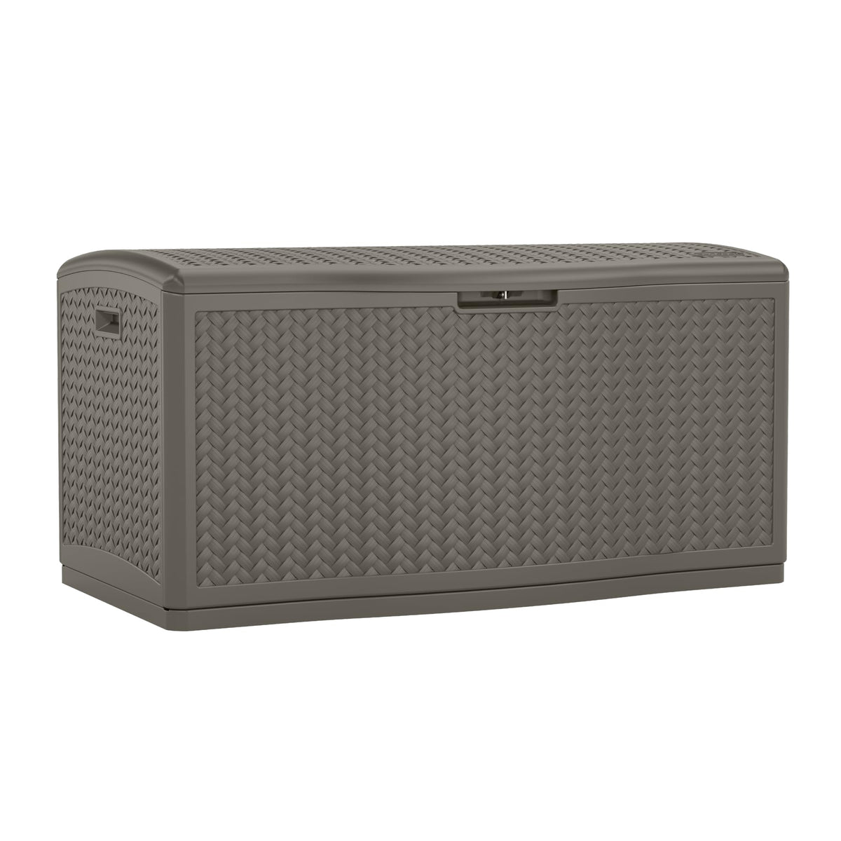 Suncast extra-large deck box showing large capacity for outdoor cushions and gear