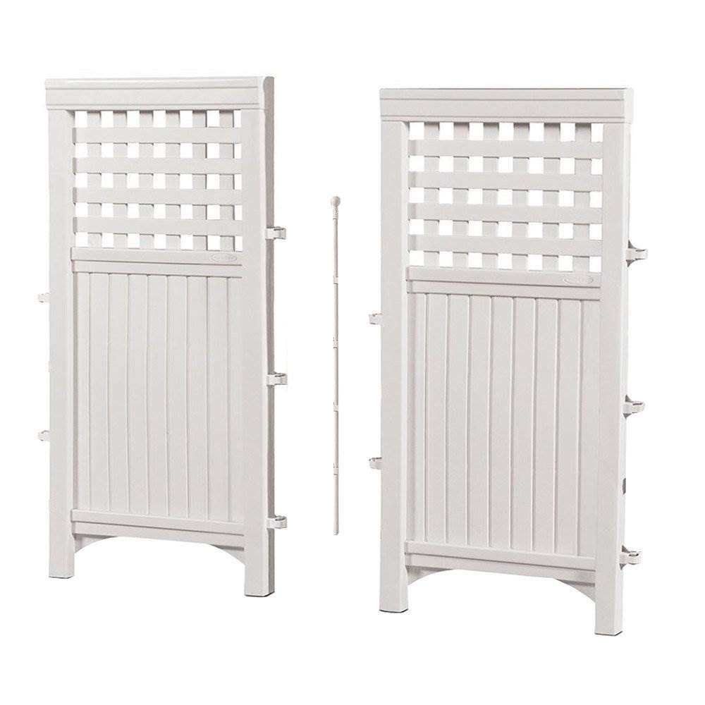 Suncast large 23x2x44 panel conceals unsightly objects with ease.