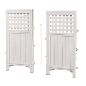 Suncast large 23x2x44 panel conceals unsightly objects with ease.