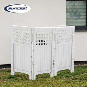 Suncast weather-resistant finish helps maintain color and appearance outdoors.
