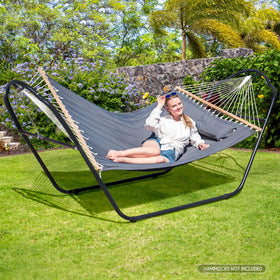 SUNCREAT hammock stand upgraded base arc enhances stability outdoors