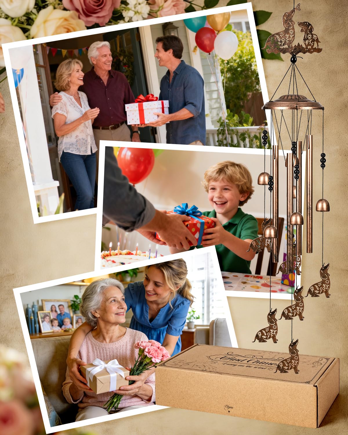 SUNCKET dachshund wind chimes make a thoughtful gift