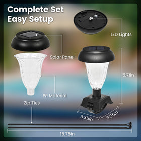 Suncket four pack pool lights illuminate the entire pool area evenly