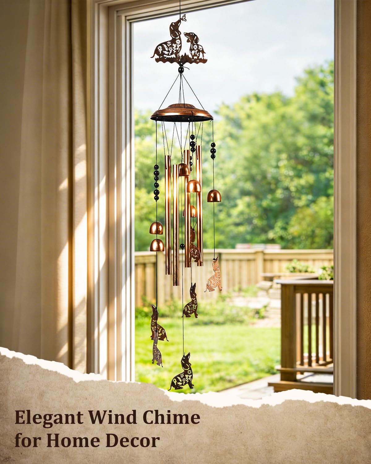 Outdoor garden wind chimes by SUNCKET add whimsy to yards