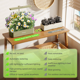 SUNCOZE 24W LED grow light panel providing natural-spectrum illumination