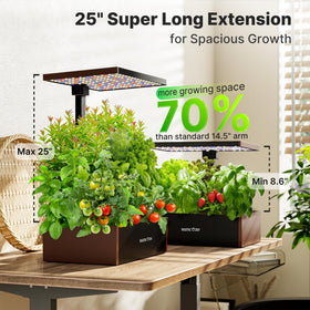 Suncoze 30W LED grow light provides bright, even indoor plant illumination.