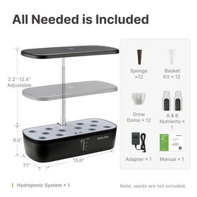 SUNCOZE ready-to-use garden kit for family-friendly learning and fresh herbs.