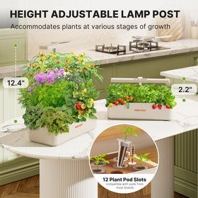 SUNCOZE 24W LED grow light mimics sunlight for robust growth.