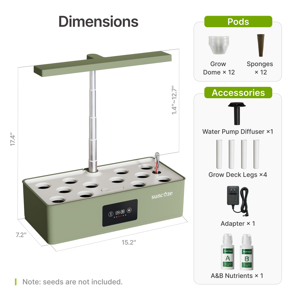 Suncoze Hydroponics beginner-friendly gift idea for home gardens.