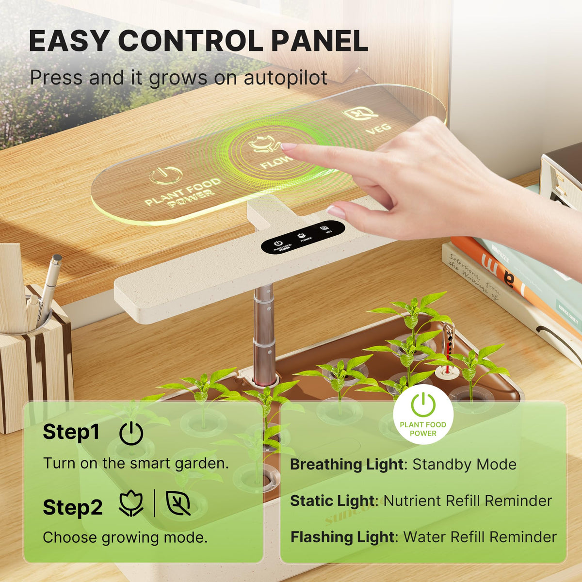 SUNCOZE water level gauge helps monitor hydration at a glance.