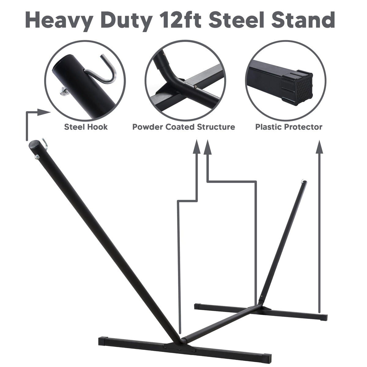 SUNCREAT easy assembly without tools for quick outdoor setup.