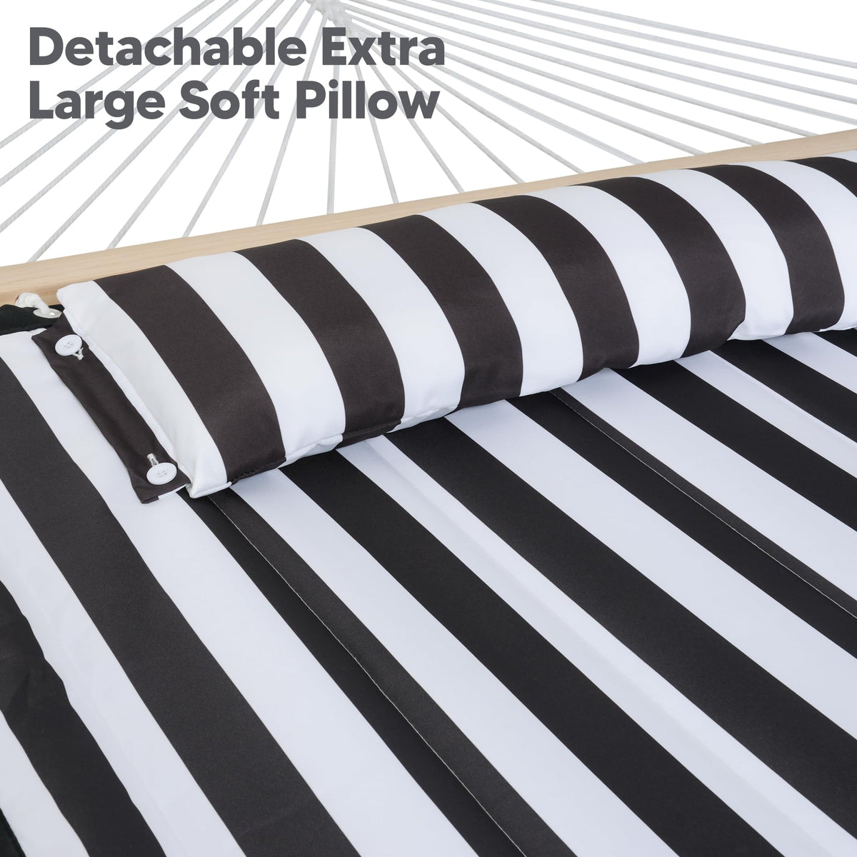 SUNCREAT large hammock bed lets two people share comfortably.