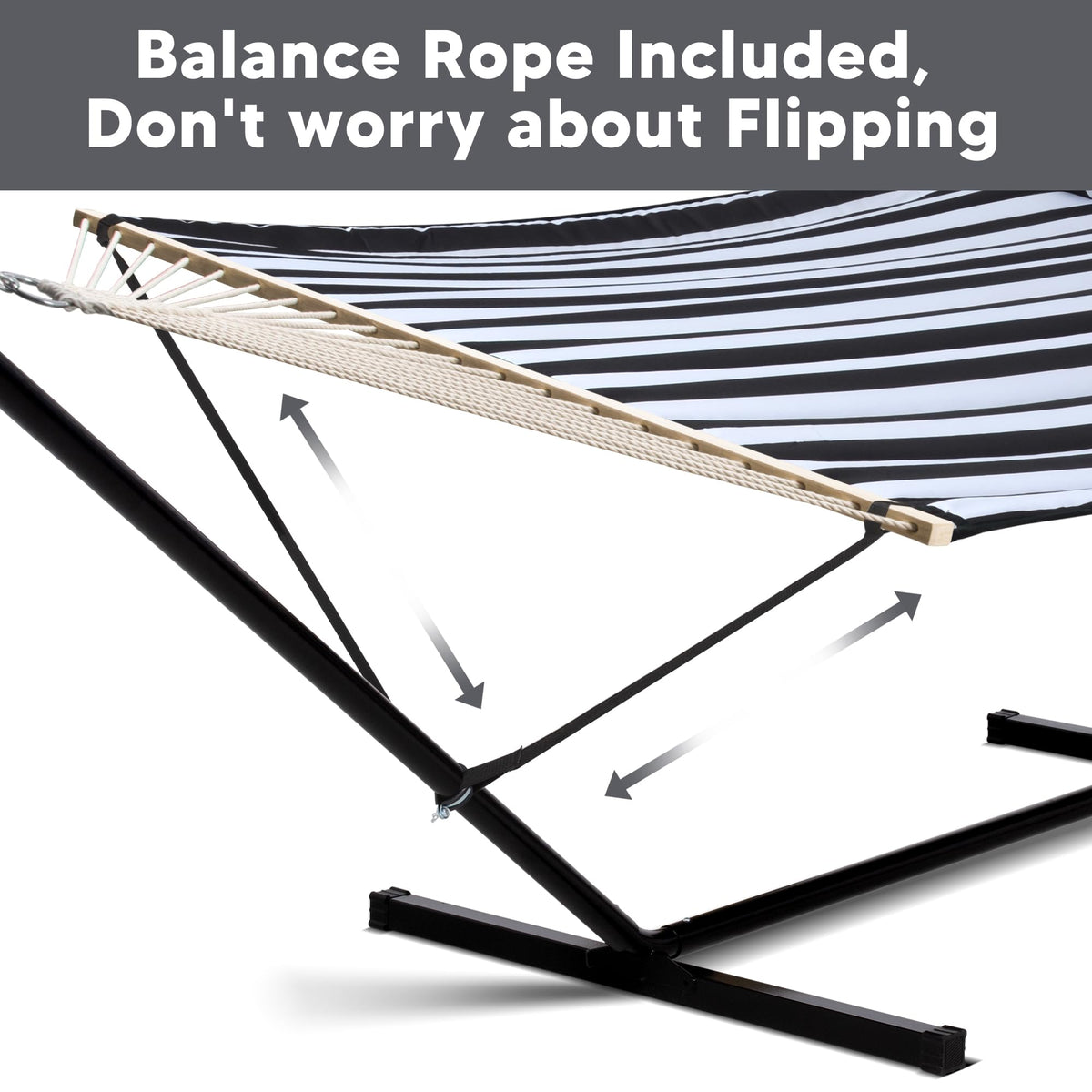 SUNCREAT upgraded 30% thicker ropes offer durable, comfortable suspension.