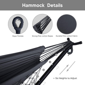 SUNCREAT heavy-duty stand provides sturdy outdoor support for lounging.