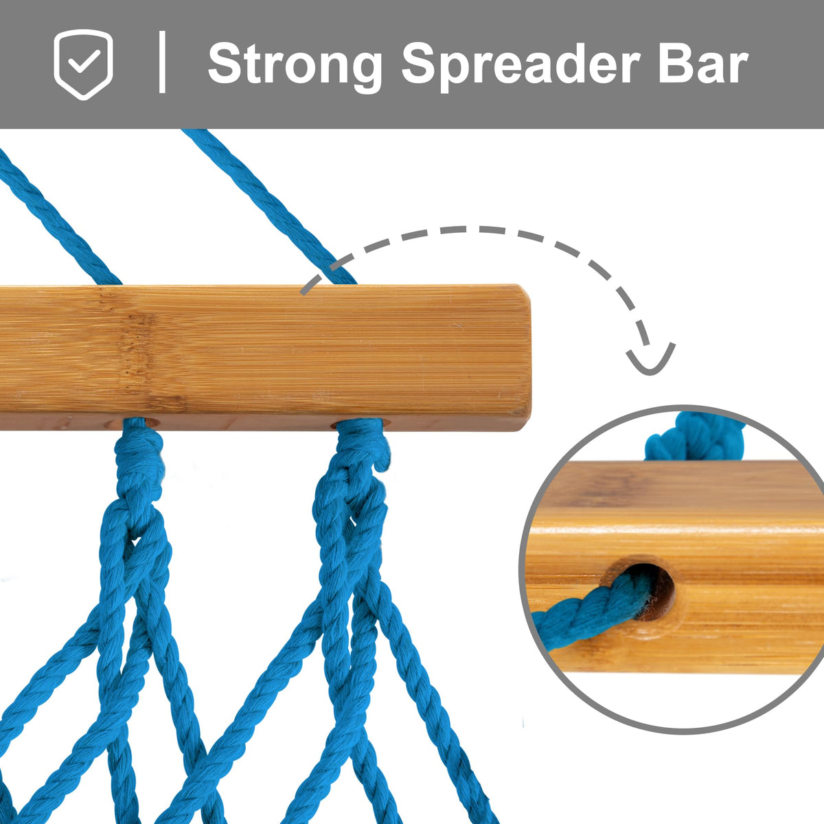Suncreat 3-ply rope weave detail demonstrates strength and durability.