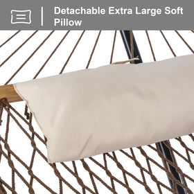 SUNCREAT 55-inch spreader bar highlights stylish, weather-resistant frame.