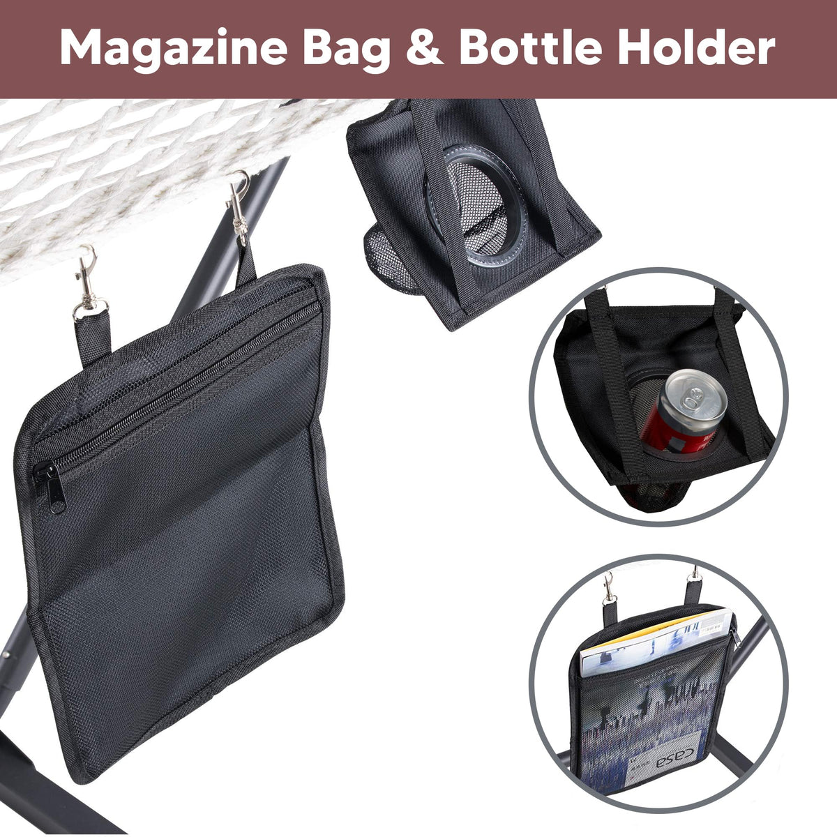 Suncreat carrying bag enables easy portability for travel and storage.