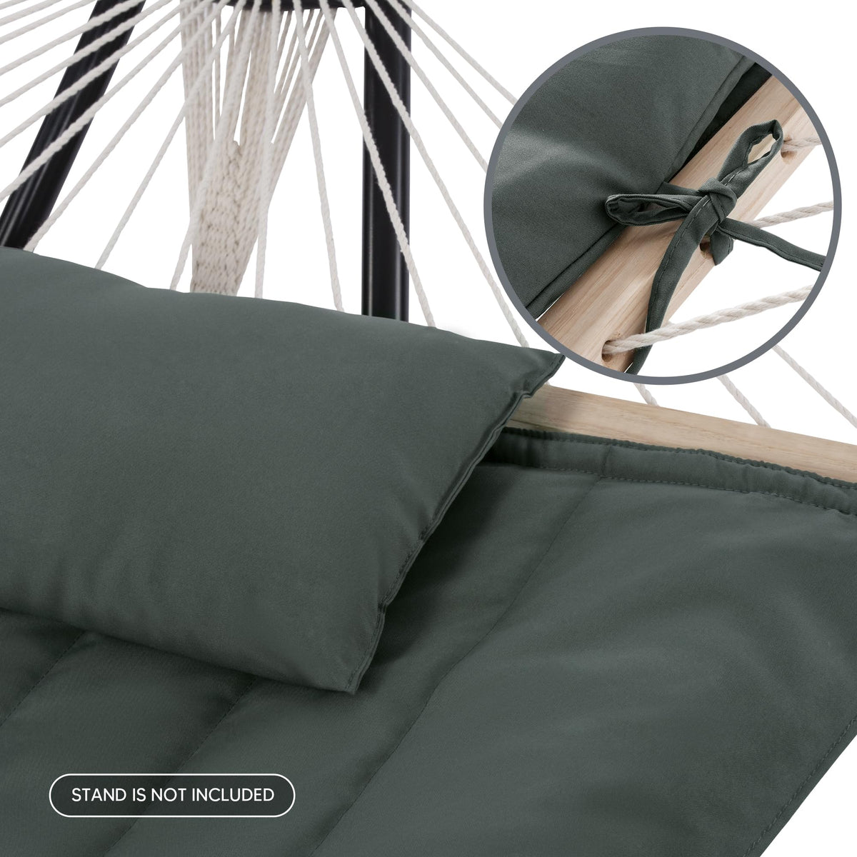 SUNCREAT detachable soft pillow adds extra comfort and stays in place.