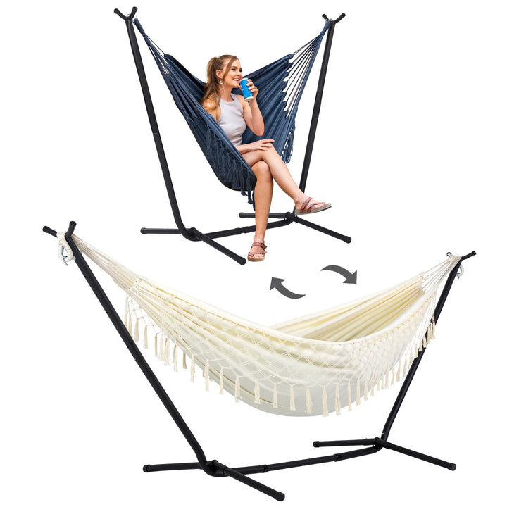 SUNCREAT double hammock bed for comfortable outdoor lounging with family
