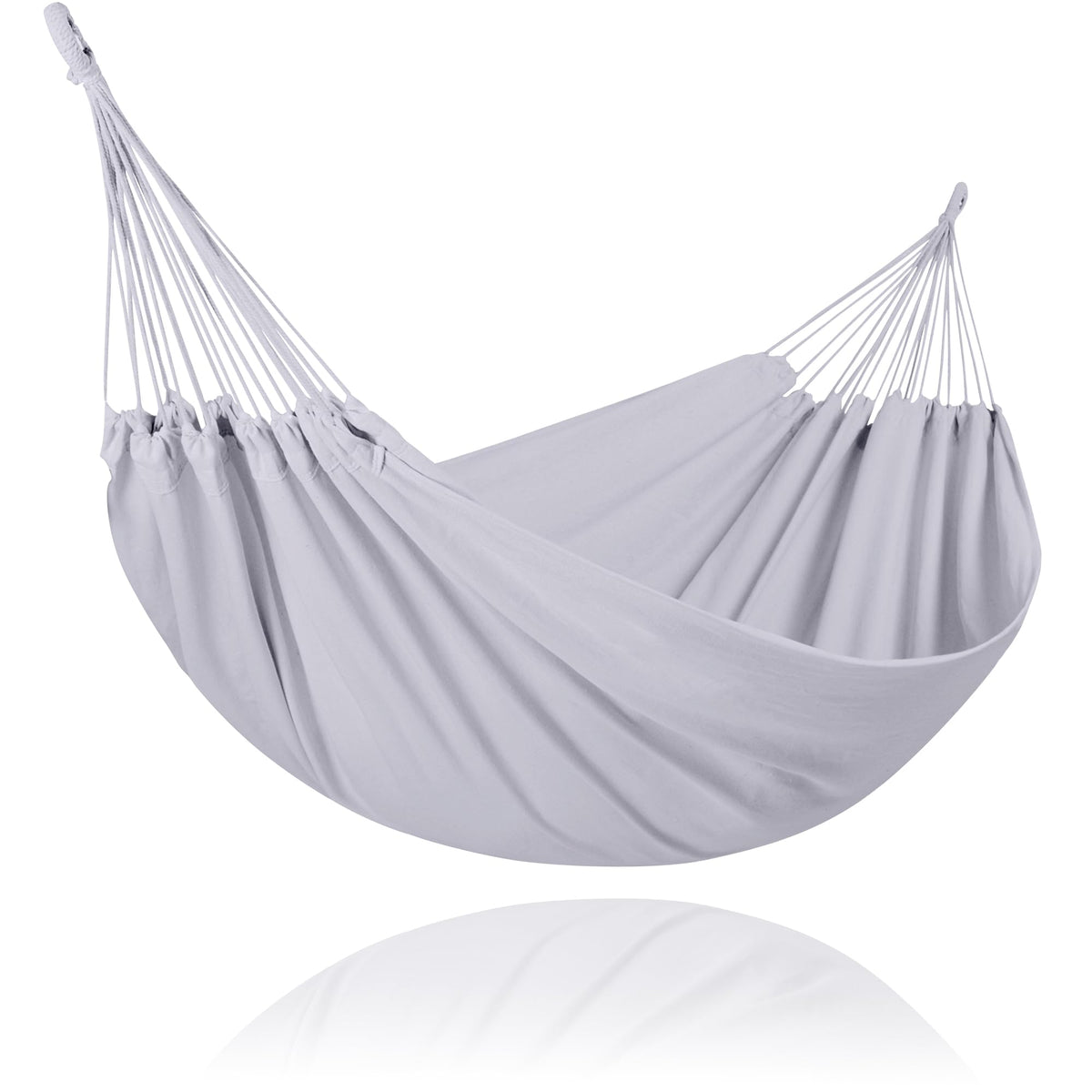 SUNCREAT double hammock outdoor setup for two, ideal backyard relaxation.