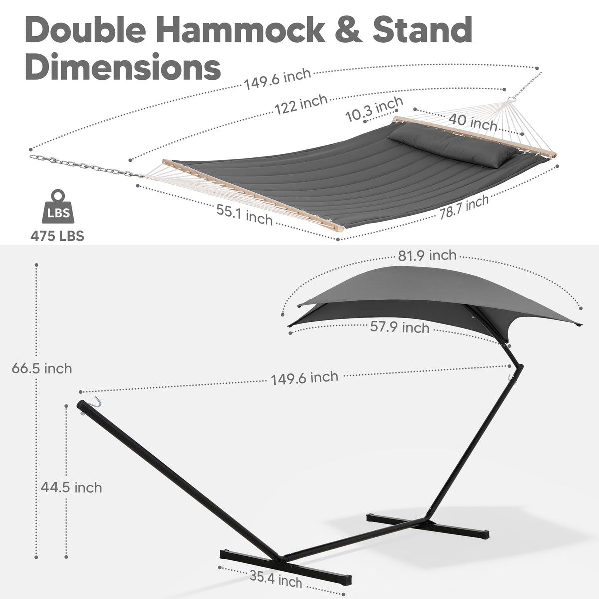 Suncreat 55-inch hardwood spreader bar for stability and style