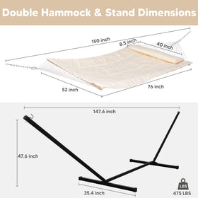 SUNCREAT hammock-bed-76x52 provides generous space for two people.