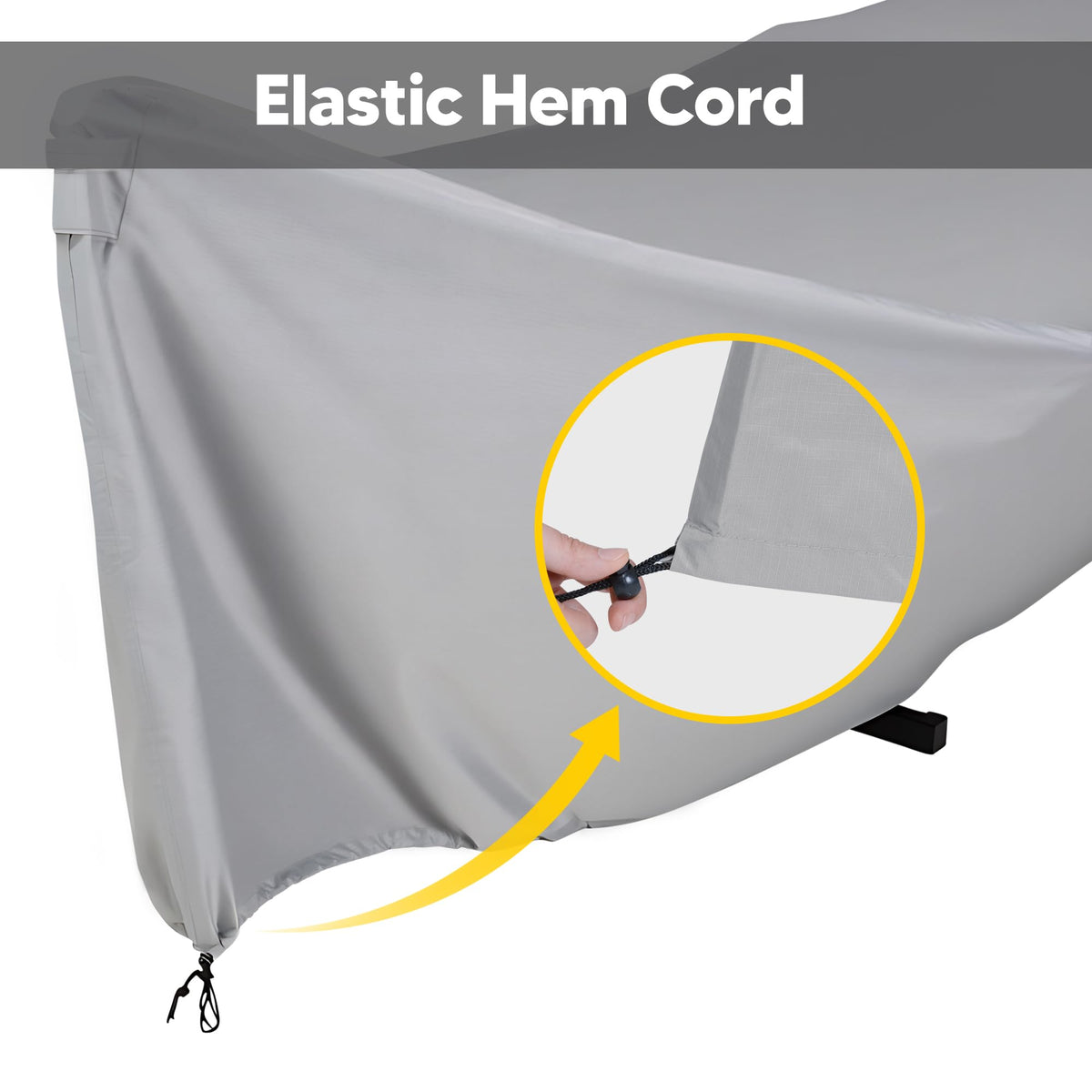 SUNCREAT hammock cover dimensions fit most 11-12 ft hammocks and frames.