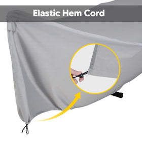 SUNCREAT hammock cover dimensions fit most 11-12 ft hammocks and frames.