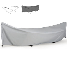 SUNCREAT hammock cover protects your 11-12 ft hammock from rain and dirt.