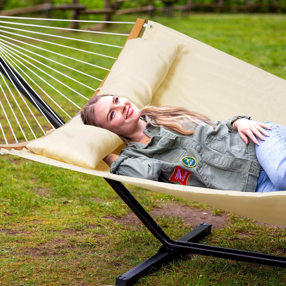 SUNCREAT curved spreader bar 55-inch for comfortable stable lounging