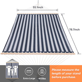 SUNCREAT double hammock bed dimensions for two adults