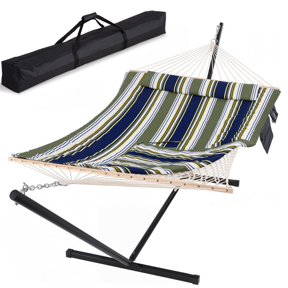 SUNCREAT hammock double outdoor with stand, ideal for sharing peaceful outdoor moments