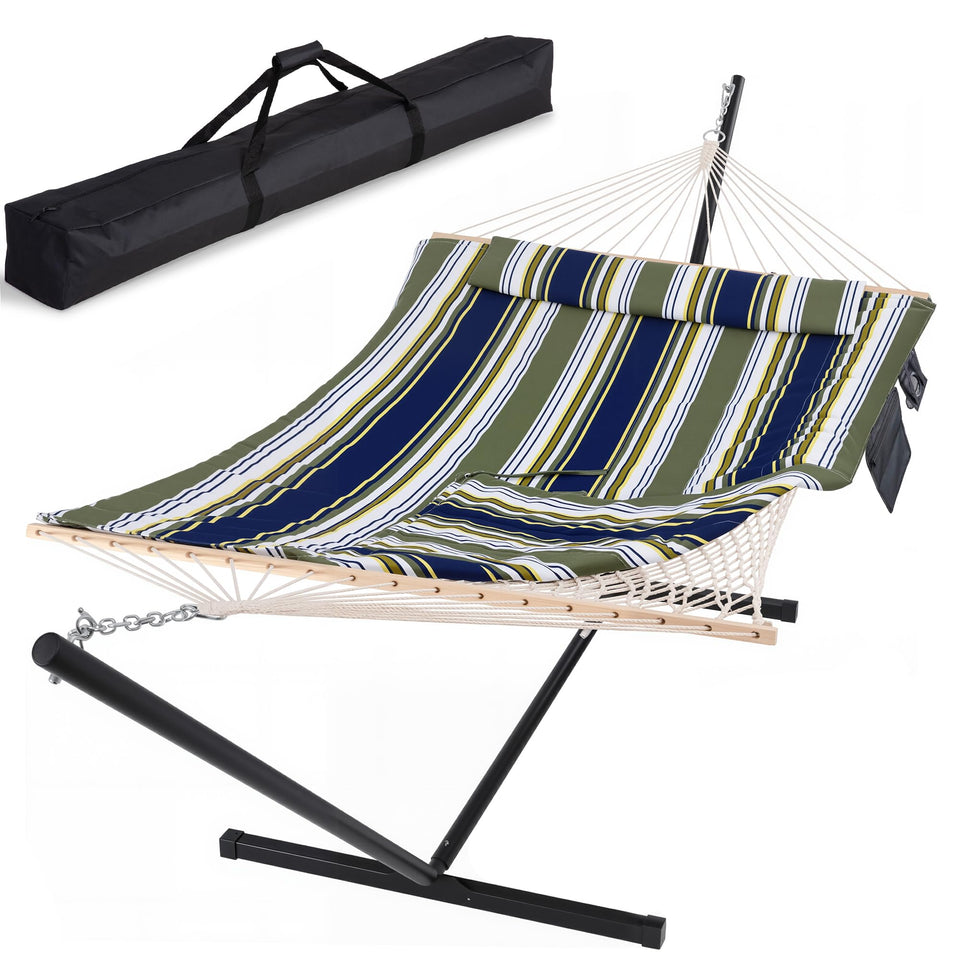 SUNCREAT hammock double outdoor with stand, ideal for sharing peaceful outdoor moments