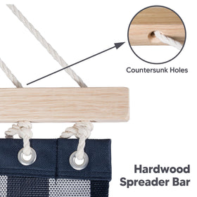 SUNCREAT handwoven ropes forming triangle pattern for secure support