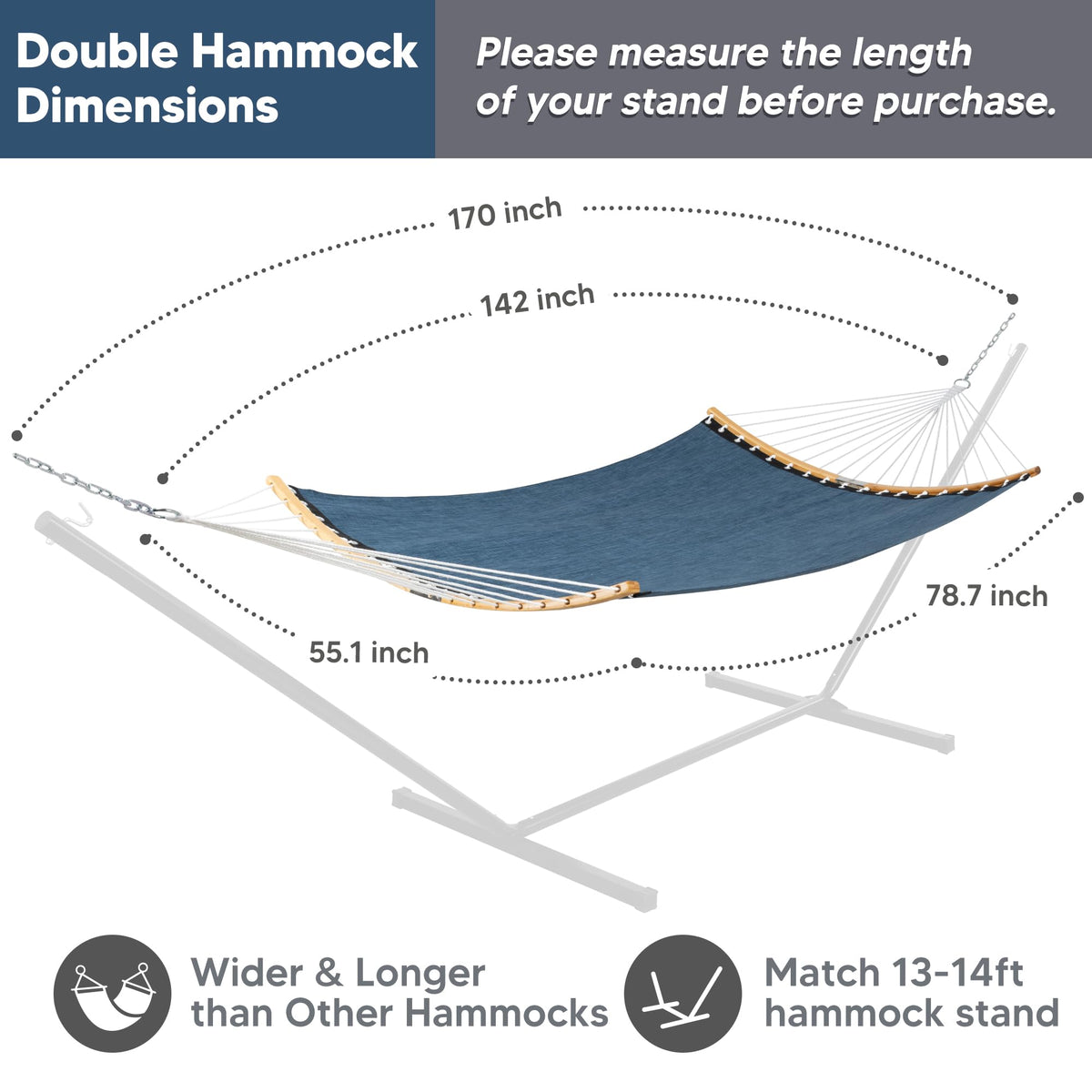SUNCREAT handcrafted rope construction for durable, comfortable support