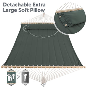 SUNCREAT hammock head pillow enhances cozy head support.