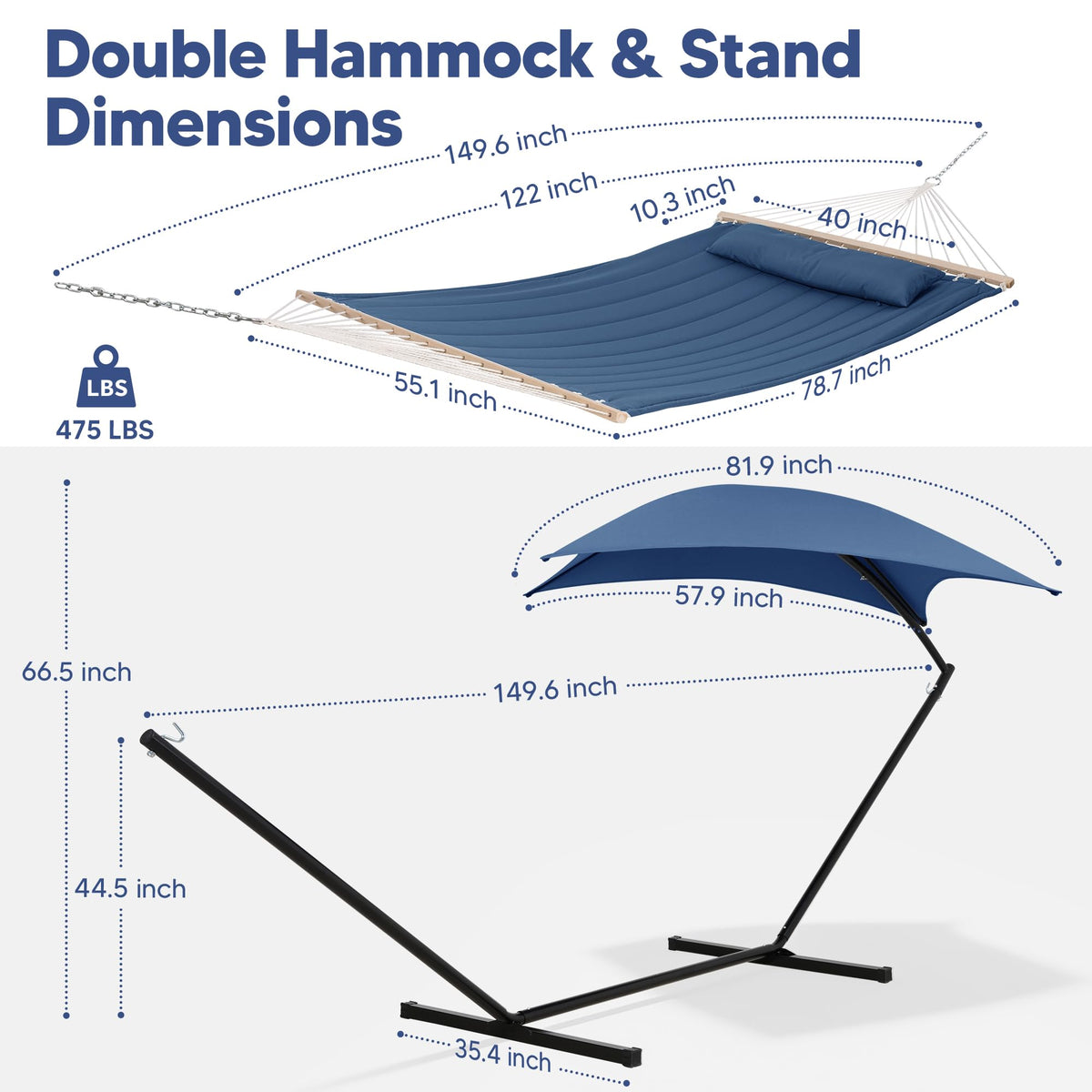 SUNCREAT large hammock bed invites family lounging outdoors.