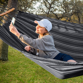 Suncreat Hammock supports up to 450 lbs for sturdy lounging