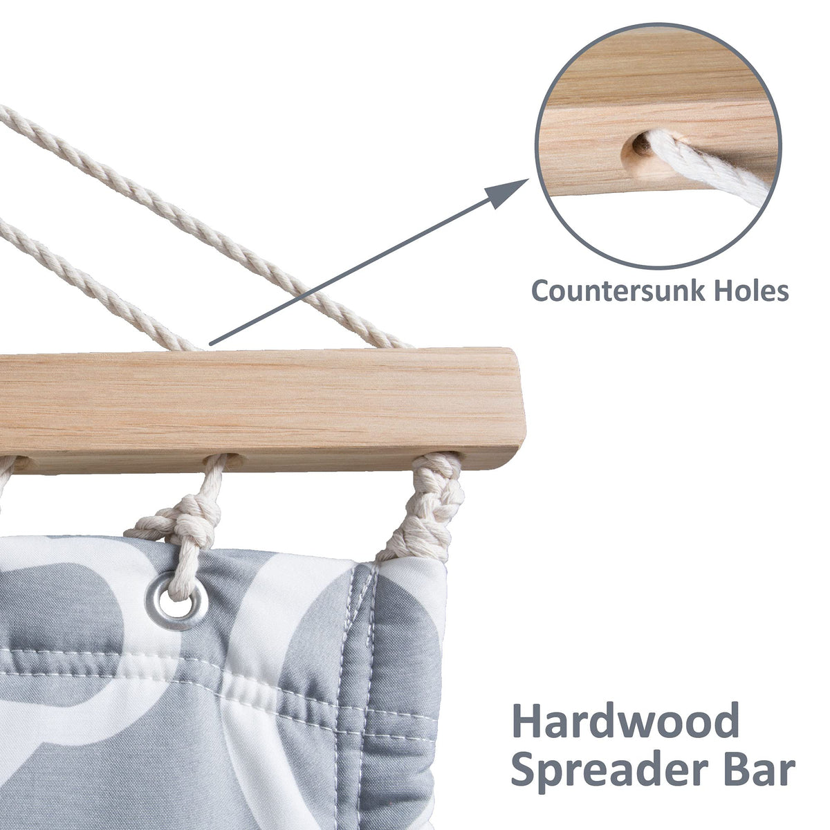 SUNCREAT extra-large pillow provides comfortable head support during lounging.